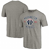 Men's Washington Wizards Distressed Team Logo Gray T-Shirt FengYun,baseball caps,new era cap wholesale,wholesale hats